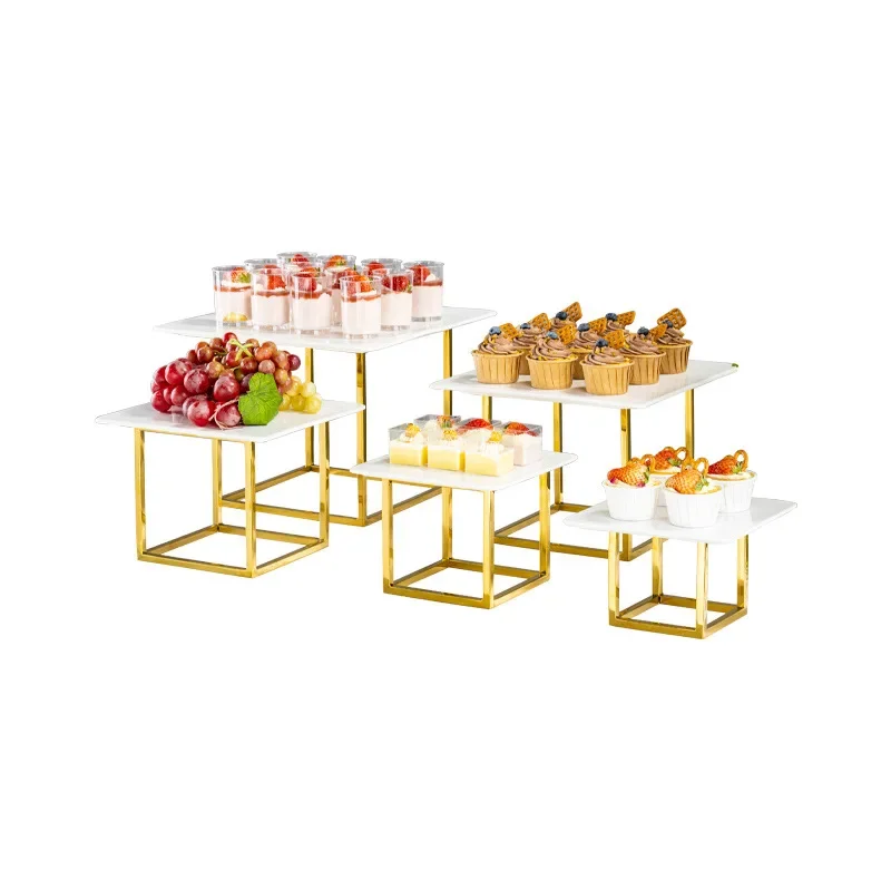Dessert Table Ornament Display Rack High-end Cake Tray Buffet Afternoon Tea Dim Sum Cold Food Tea Break Set Table