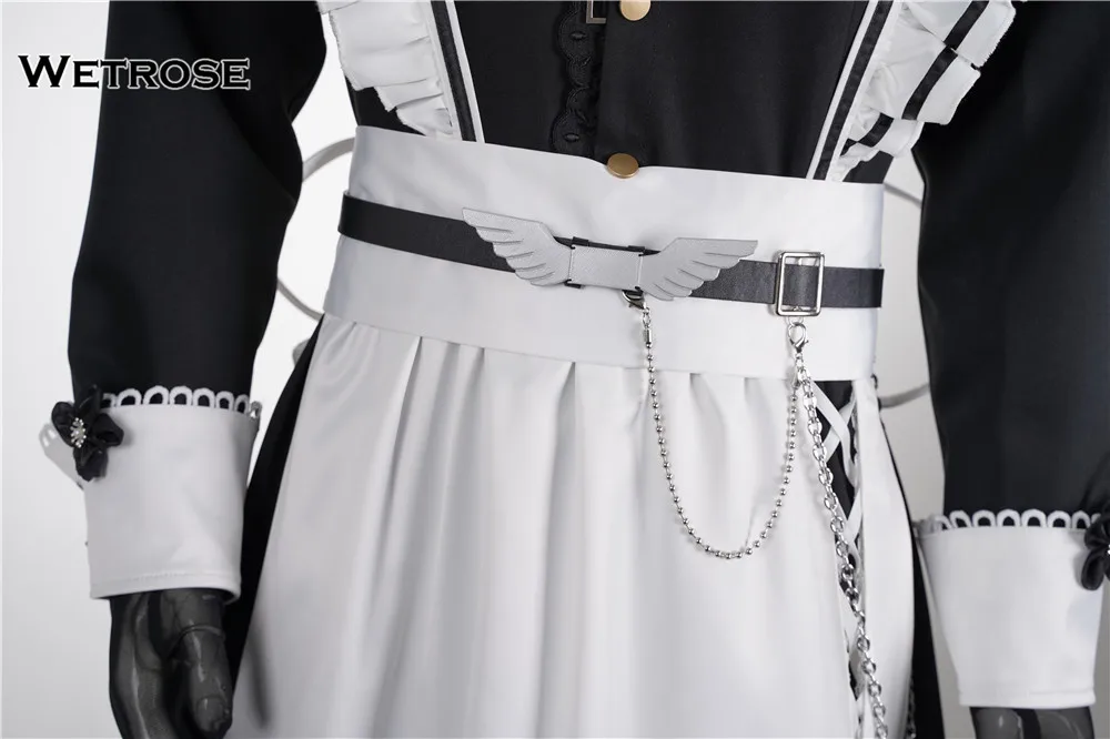 [Wetrose] متوفر في المخزون Nijisanji Vtuber Kanae خادمة الزي تأثيري حلي عيد الهالوين