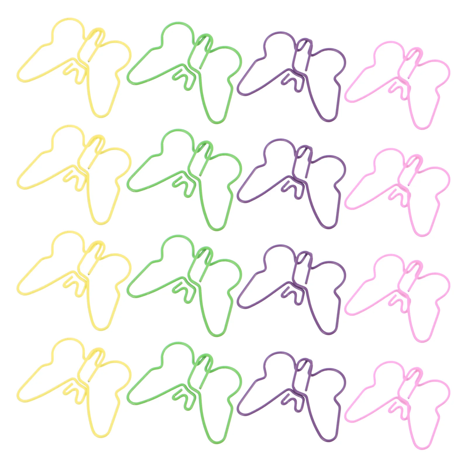 مشبك ورق على شكل فراشة، مشبك ورق معدني على شكل فراشة، إشارات مرجعية كرتونية، مشابك ملونة، فراشات لطيفة