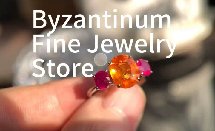 Certificated Bespoke High Jewelry 18K Real Gold Natural Spessartine Garnet Burma Ruby Rings Three-stones Band Eternal Timeless
