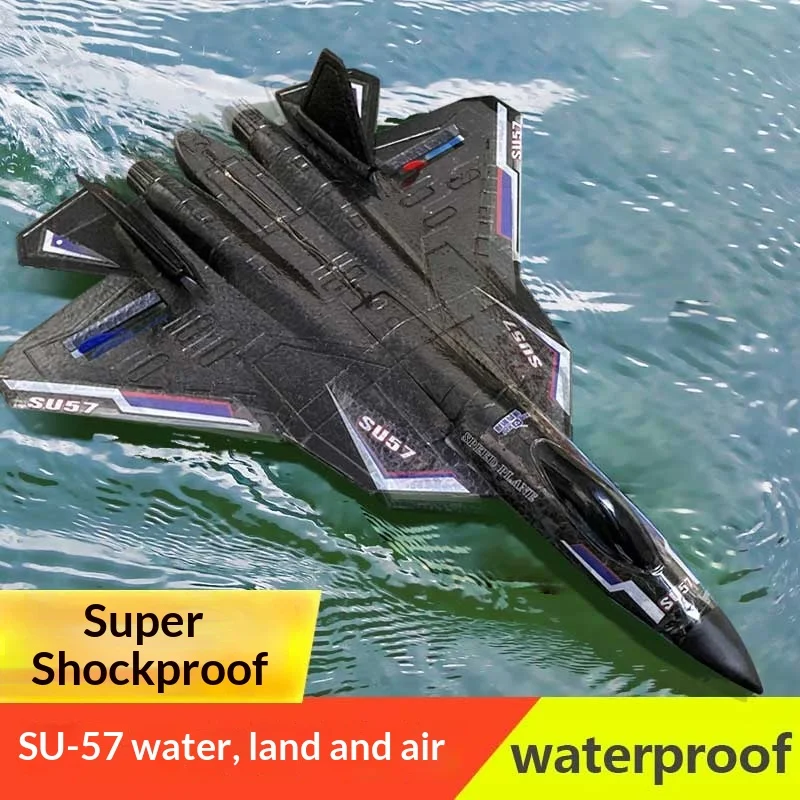 

Su-57 Water Land And Air Remote-Controlled Aircraft Crash Resistant Combat Model Fixed Wing Unmanned Aerial Vehicle Glider Toy