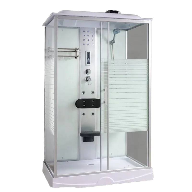 Integral Rectangular Shower Steam Room 8mm Tempered Glass Non-Standard Production for Bathing Integration Bathroom Straight
