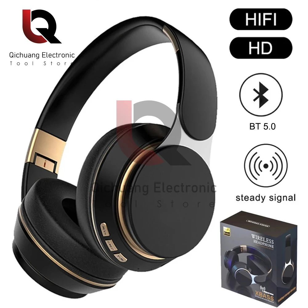 

1 шт. беспроводные наушники Bluetooth 5,0 гарнитура складные наушники HiFi 9D бас стерео наушники спортивная гарнитура с микрофоном
