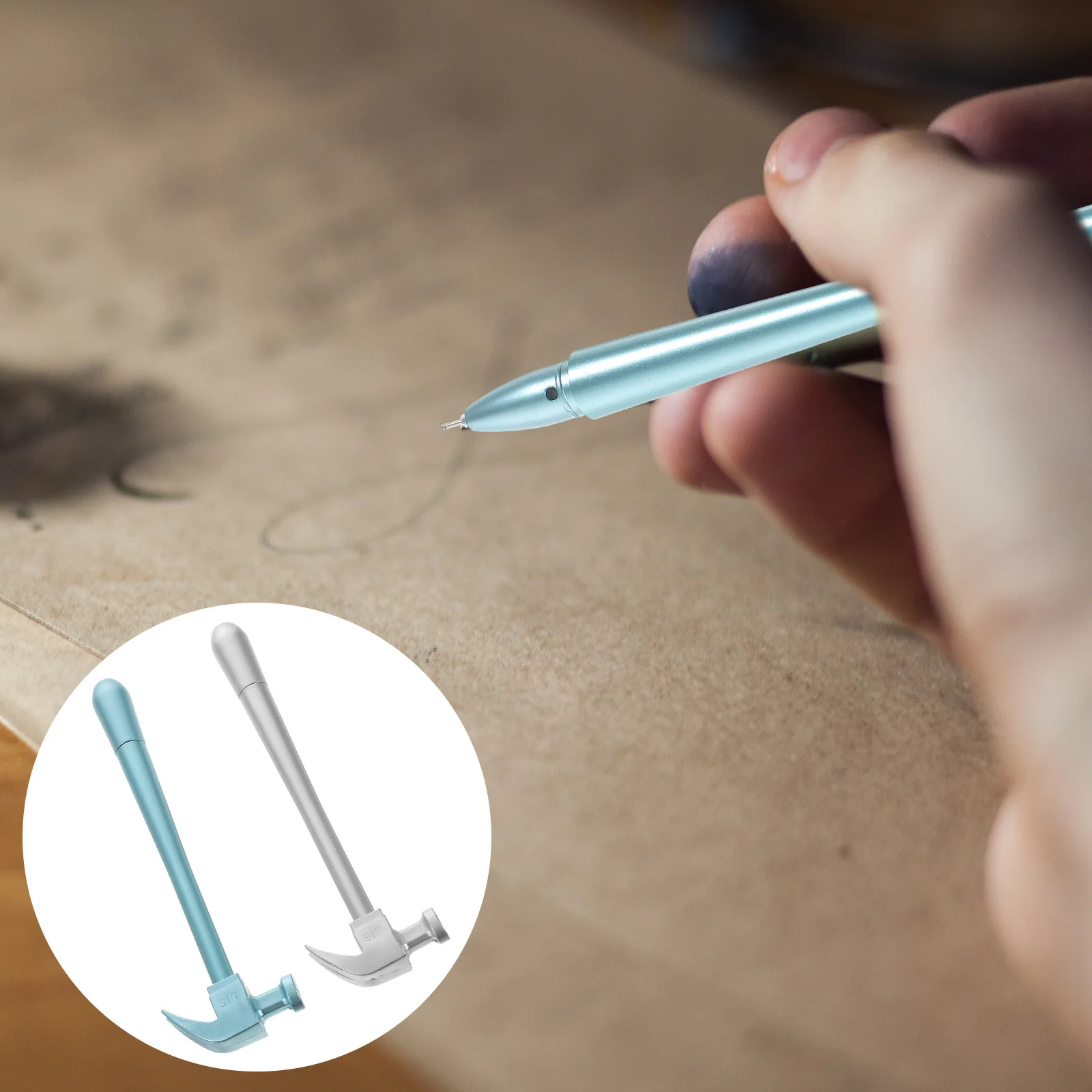 

12Pcs Hammer Shaped Gel Ink Pens Anti-Skid Design Medium Point Writing Pens Student School Use Gel Ink Pen Writing Pen