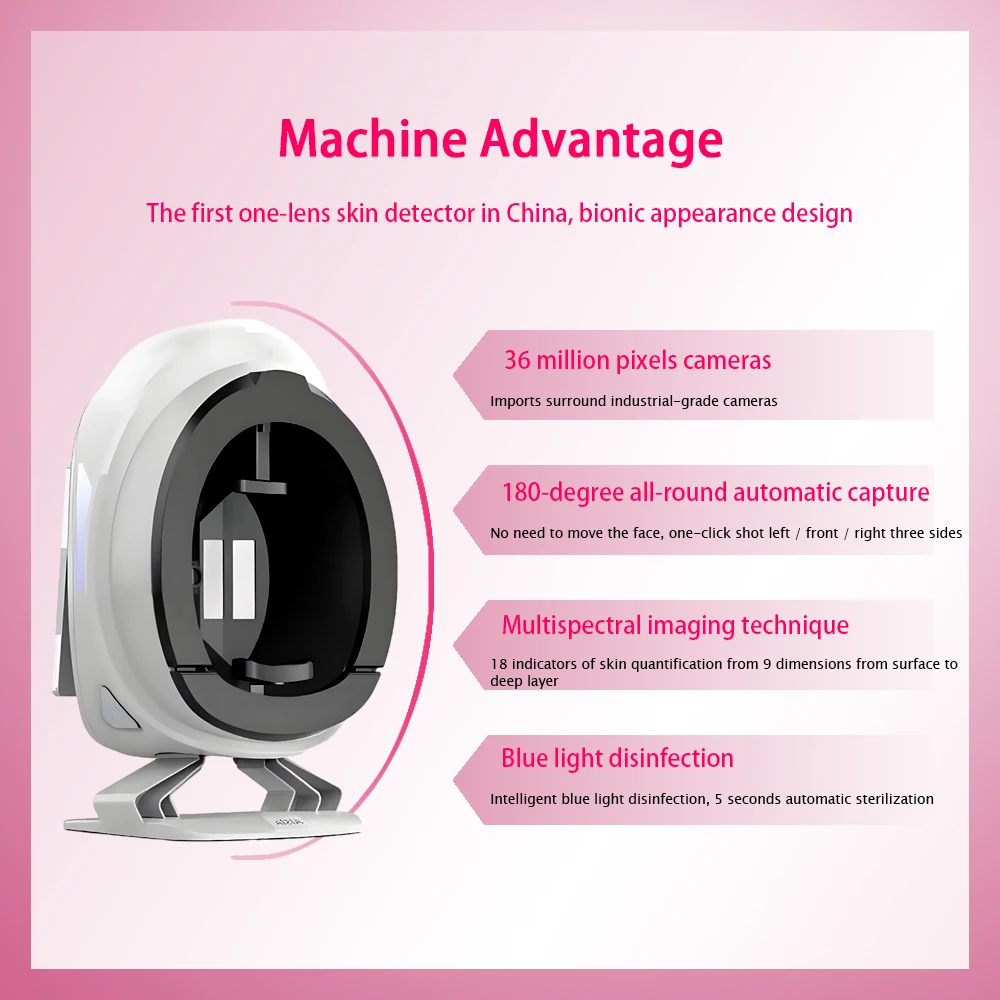 Portable Analizador Facial Machine 3D Skin Scanner Care Facial Skin Analysis Machine