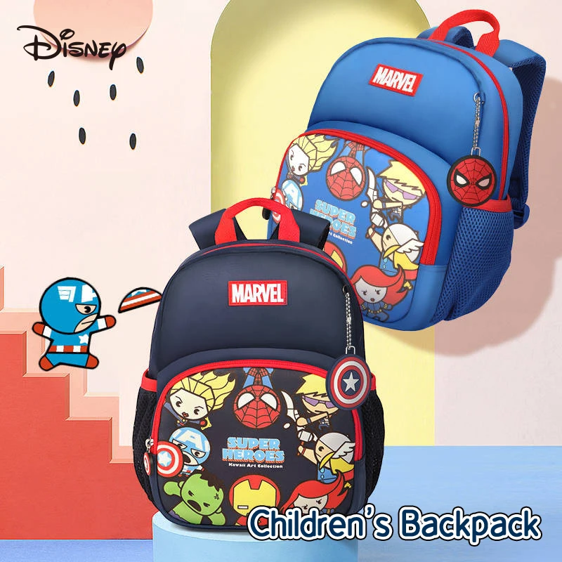 Disney Marvel Backpack  For Baby Boys Girls  Avengers Alliance Children Lovely Schoolbag Kindergarten Schoolbag Kids Gift