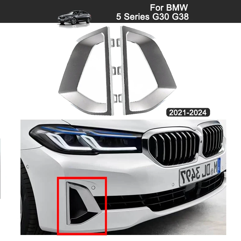 For BMW 5 Series G30 G38 2021-2024 Front Bumper Side Air Outlet Decorative Panel 51119463481 51119463482