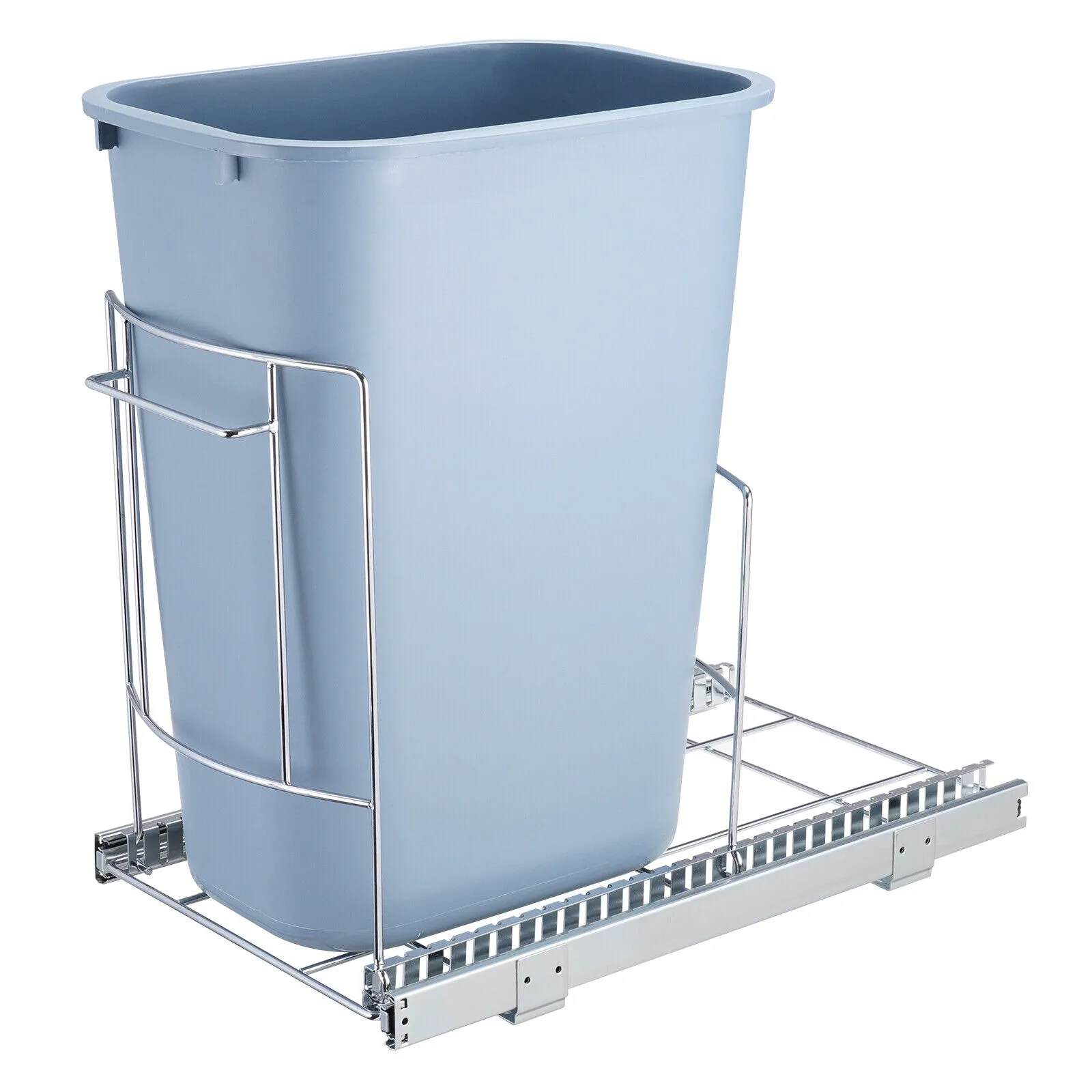 Pull Out Trash Can Under Cabinet Roll-Out Rack Slide Out Waste Bin Shelf United States