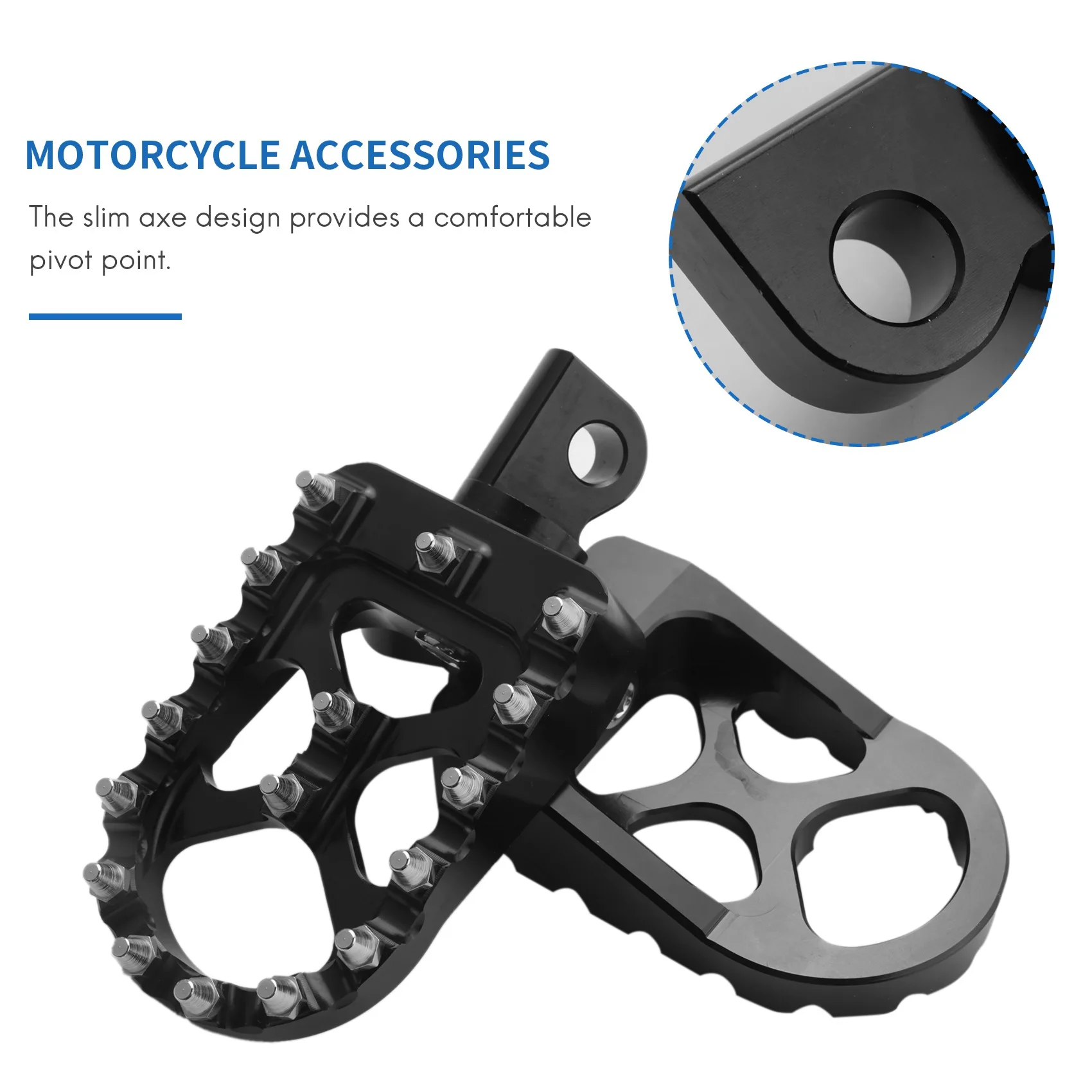 A30P-Motorcycle Wide Foot Peg MX Offroad Foot Pegs 360° Roating Style For Sportster 883 Fatboy Bobber Motorcycle Accessories view 3