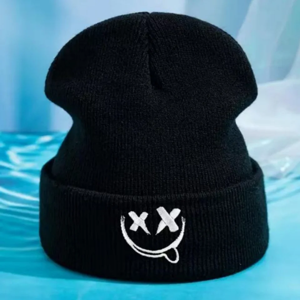 1Pc/2pcs/3pcs Acrylic Embroidered Winter Beanie Cap, Knit Hat for Autumn, Unisex Outdoor Casual Hat, image 8