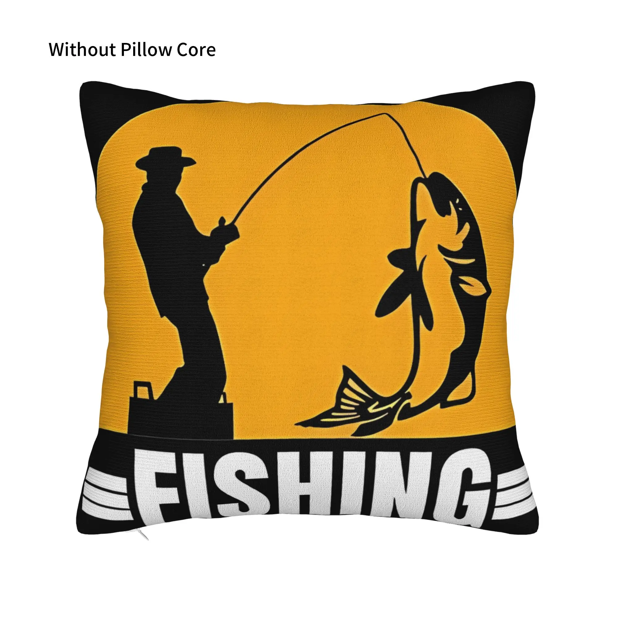 Born To Be A Fishing Legend Winter Holiday Farmhouse Home Deco Fisherman Pillow Cover Soft Durable