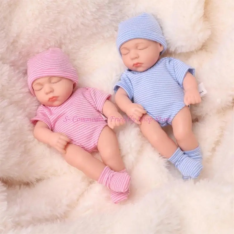 85AE 3pcs Doll Clothes Romper&Leg Warmer Suit for 7.87 in Uniform Doll Girls Small Size Baby Item Christmas Gift for Girl