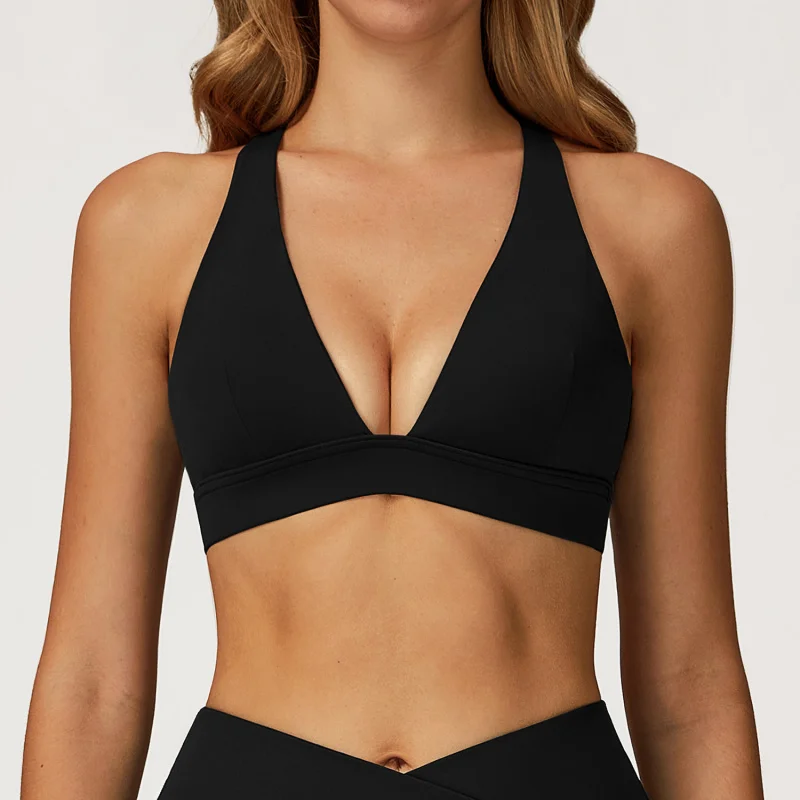 BIANHUI Women Yoga Bra Cross Back Sports Gym Clothes Push Up Sports Bra Female Running Fitness Sportswear Underwear image 3