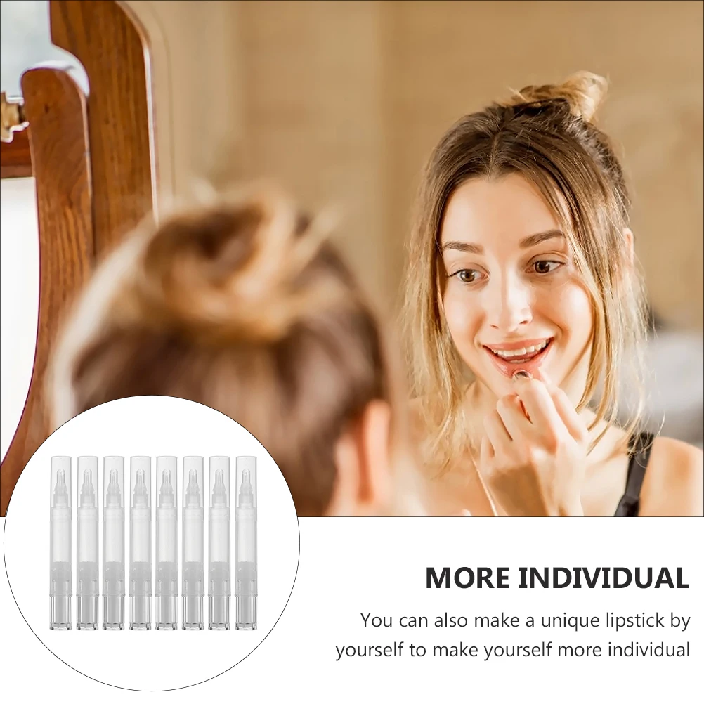 

Empty Gloss Tubes 10ml PC PP Material Travel Size Leak Proof Lip Gloss Containers Mini Lip Bottles Cosmetics Storage