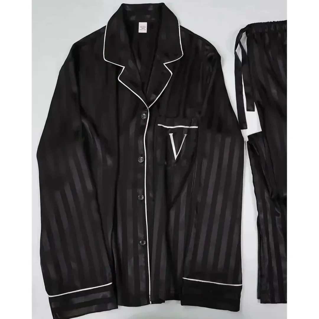 Weijia Liu Yifei Yang Mi same style long-sleeved trousers pajamas set women silk satin silky autumn and winter home clothes