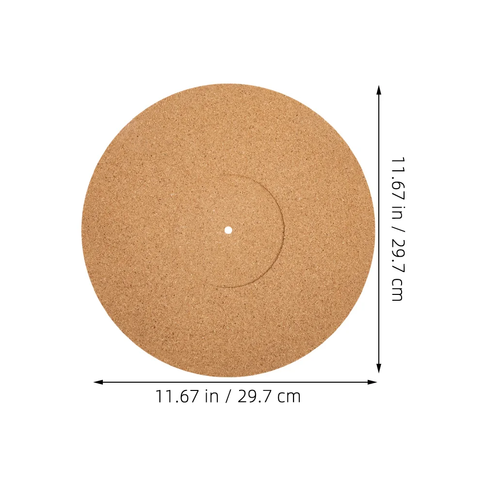 3Pcs Cork Table Mat Durable Reliable Recessed Vinyl Record Player Mat Slipmats for Vinyl Turntable Record Slipmat