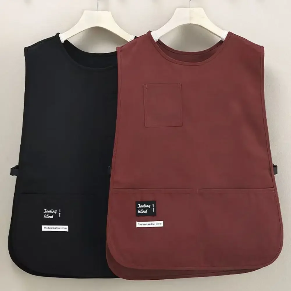 Waterproof Stain-Resistant Apron Nylon Vest Style Breathable Sleeved Apron Anti Dirty Multipurpose Kitchen Aprons