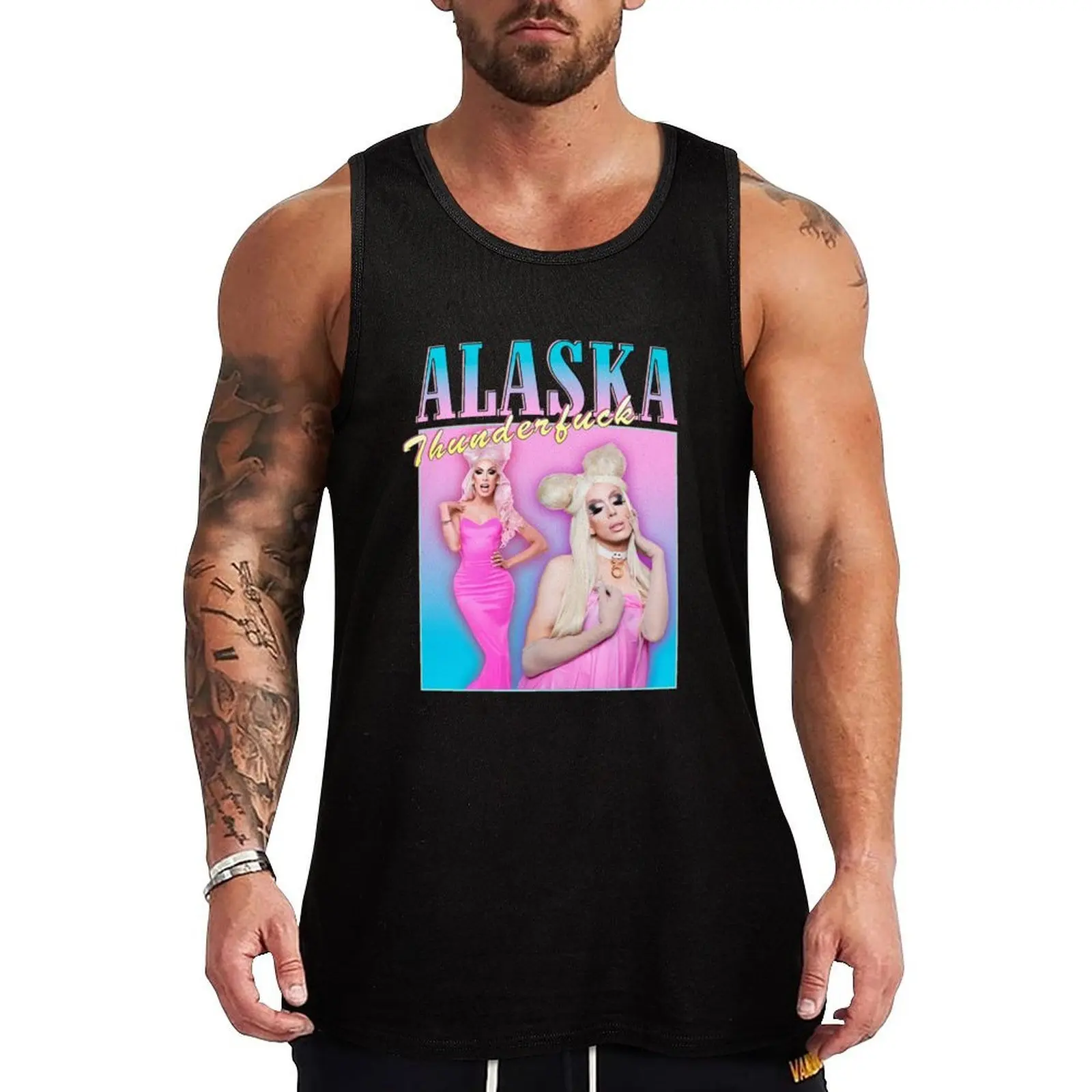 

Alaska vintage retro design Tank Top men clothings Short sleeve T-shirt sports