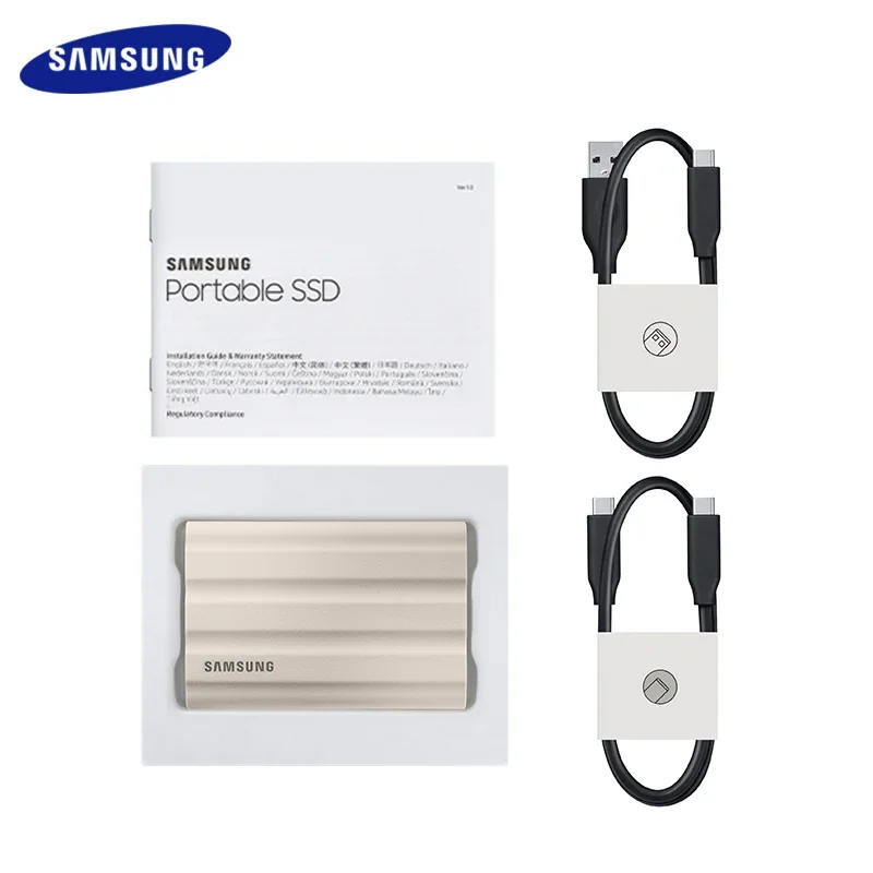 Imagem -05 - Samsung-portátil Ssd t7 Escudo Solid State Disk Disco Externo de Alta Velocidade Disco Rígido Compatível para Laptop Desktop 1tb 2tb