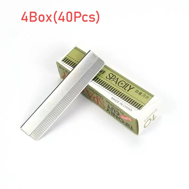 10-100pcs Stainless Steel Multifunction Feather Blades Professional Hair Trimming Razor Blade Scraping Eyebrow Knife Blade