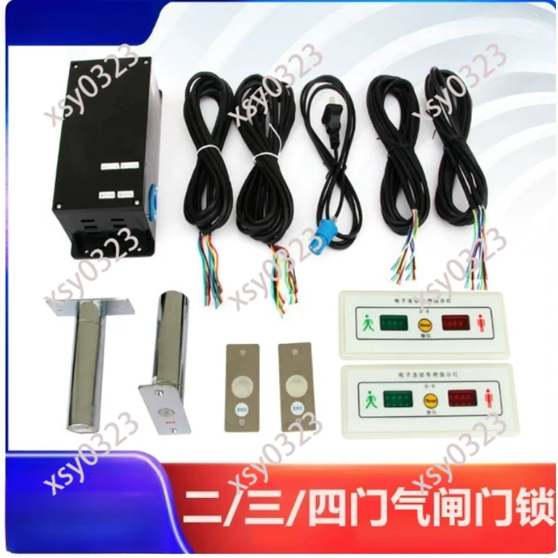 Electronic Interlock Device Magnetic Lock Door Interlocking Control With Light