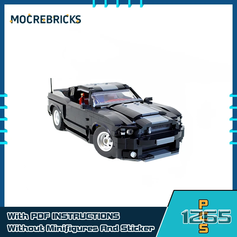 Sports Racing Cars GT500 Building Blocks MOC-127905 Hypercar Vehicle Model Bricks Desktop Decoration Children's Holiday Gift