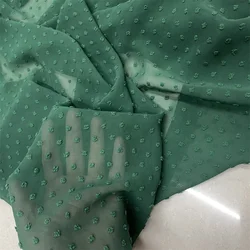 Chiffon Fabric for Polka Dot Jacquard Dress Shirt Fabrics Diy Sewing Wholesale Cloth Per Meter Polyester Material