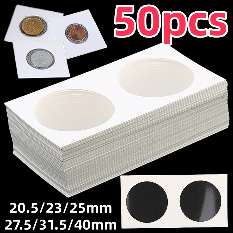 Coin Holders Stamp Cardboard Storage Box Coin Album Collection Clip Flip Case Household Home Decor 20.5/23/25/27.5/31.5/40mm