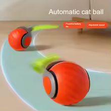 Cats Interactive Ball Toys Automatic Rolling Ball with Faux Tail USB Rechargeable Smart Electric Pet Toy