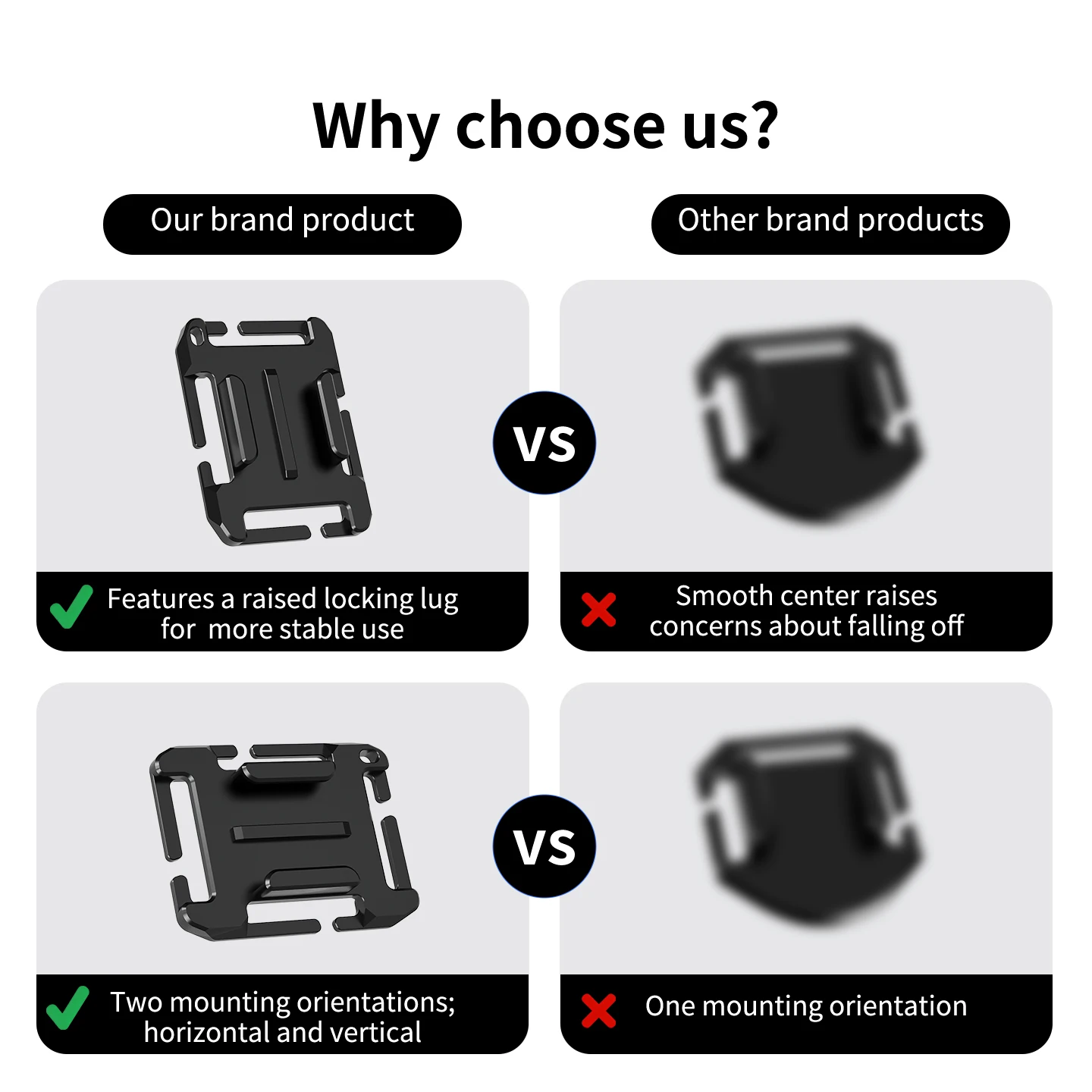 Taktische Outdoor-Kamerahalterung mit Schnalle und Haken für GoPro 13 12 DJI Insta360, Passend für 25-32mm Gurtband für MOLLE-Weste und Rucksack – Detail 14