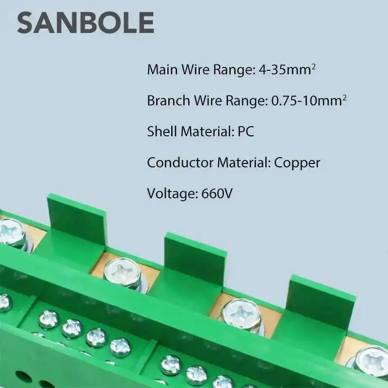 4-in 16-out Junction Box Four In Sixteen Out Wiring Row Connector Household Open 220V Box Copper Terminal Block