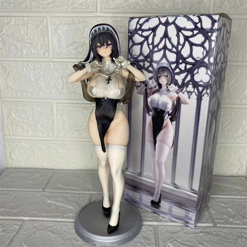 Anime Nun Girl Figure Original Art Prayer Exorcism Statue For Home Desk Decor Gothic Halloween Gift For Anime Fans Collectors