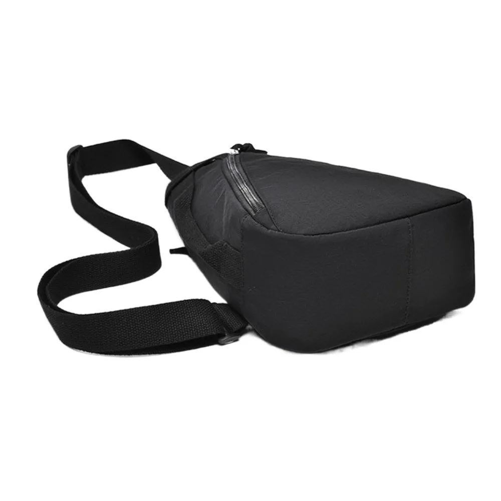 حقيبة صدر للنساء على شكل قطرة بلون سادة على الطراز الكوري حقيبة كتف رياضية متعددة الوظائف بسحّاب من النايلون حقيبة كروس للرجال/النساء #4