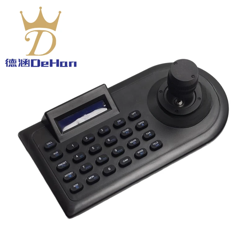 

4D 4-осевой Ptz-джойстик Ptz-контроллер Клавиатура Rs485 Pelco-D/P с ЖК-дисплеем для аналоговой безопасности Скорость камеры видеонаблюдения e Ptz