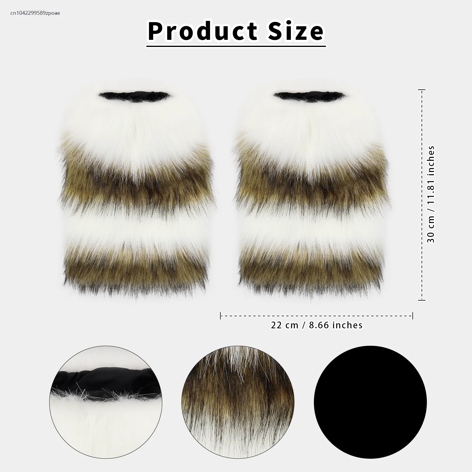 Medieval Viking Plush Calf Mid-tube Leg Cover Artificial Fur Leg Warmer Fur Boot Cover Comic Exhibition Cosplay Accessories Prop 2