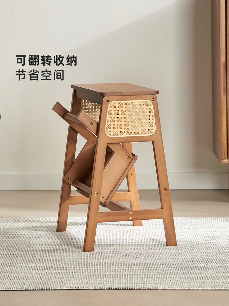 

Foldable ladder stool Nanzhu household climbing stool bench multi-functional pedal step children's footstool shoe changing stool