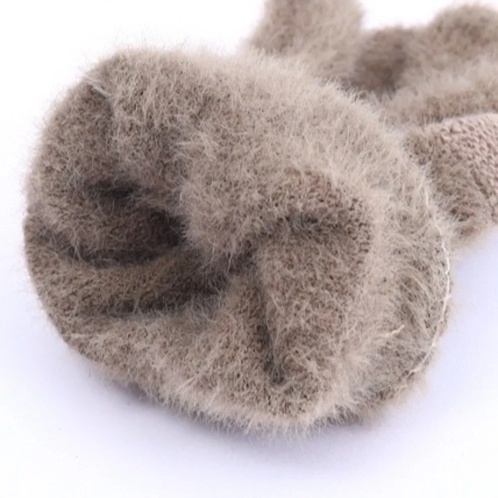 قفازات مخملية مرجانية جديدة تعمل باللمس قفازات طالب مقاومة للرياح قفازات دافئة مقاومة للبرد للجنسين #2