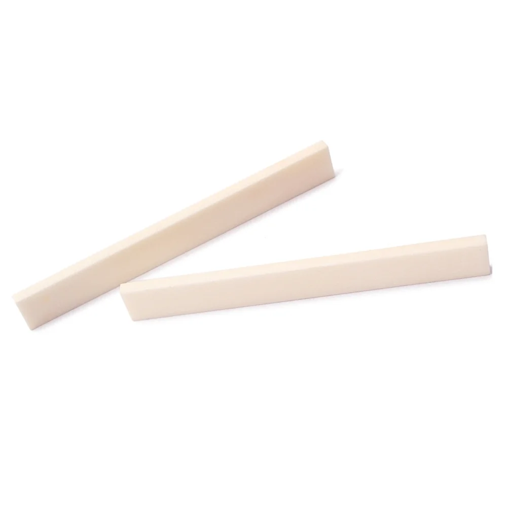 Premium Buffalo Bone Nut Saddle Blank 80x11x3mm High Density for Clear Intonation Classical Folk Guitar Mandolin Banjo Ukulele