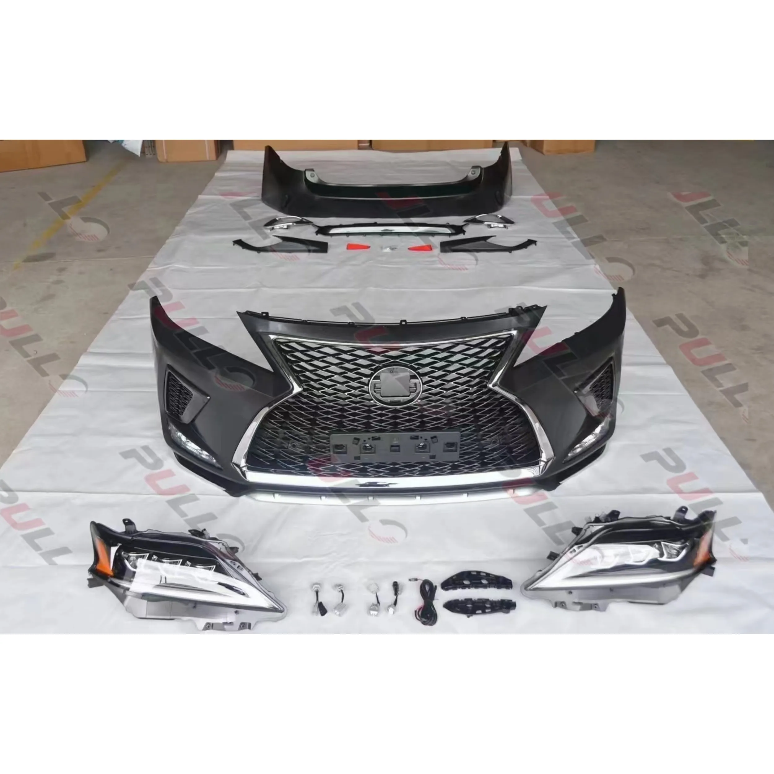 

High Quality BodyKit for Lexus RX 2009-2015 Upgrade to 2021 Model Include Front and Rear Bumper with Grille Auto Lamps Fog Lamps