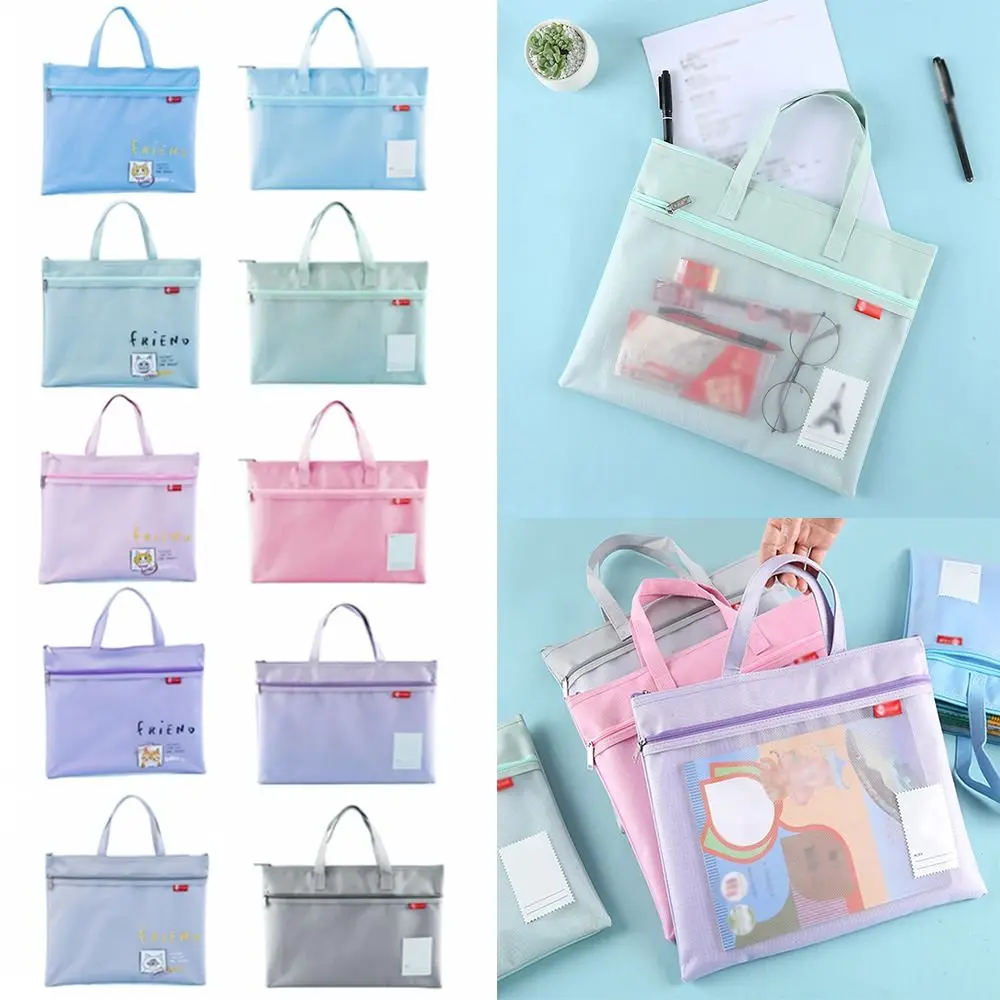 

Lightweight Portable Book Storage Bag Oxford Cloth Handheld a4 File Organizer with Handle Waterproof Art Storage Bag Travel