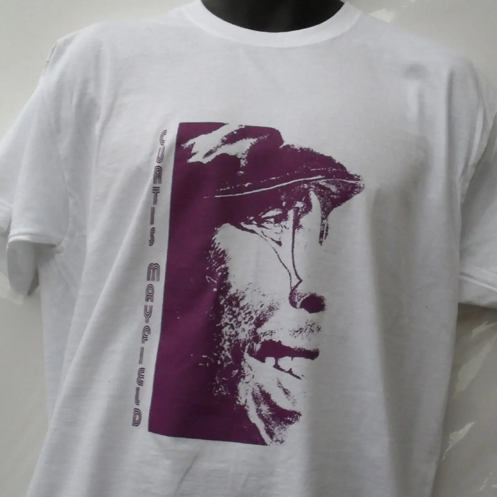 Curtis Mayfield t shirt vintage Washed graphic Versatile fashion Top For Everyday Wear Unisex Slightly Comfortable Stretched