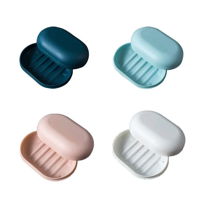 Travel Soap Case Soap Holder Box with Lid Sealed With Cover Waterproof Leak proof Container B95B