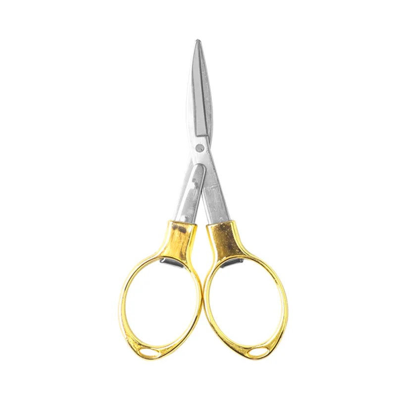 Stainless Steel Foldable Scissors 8 Words Glasses Modeling Student Stationery Office Crafts Kids DIY Supplies