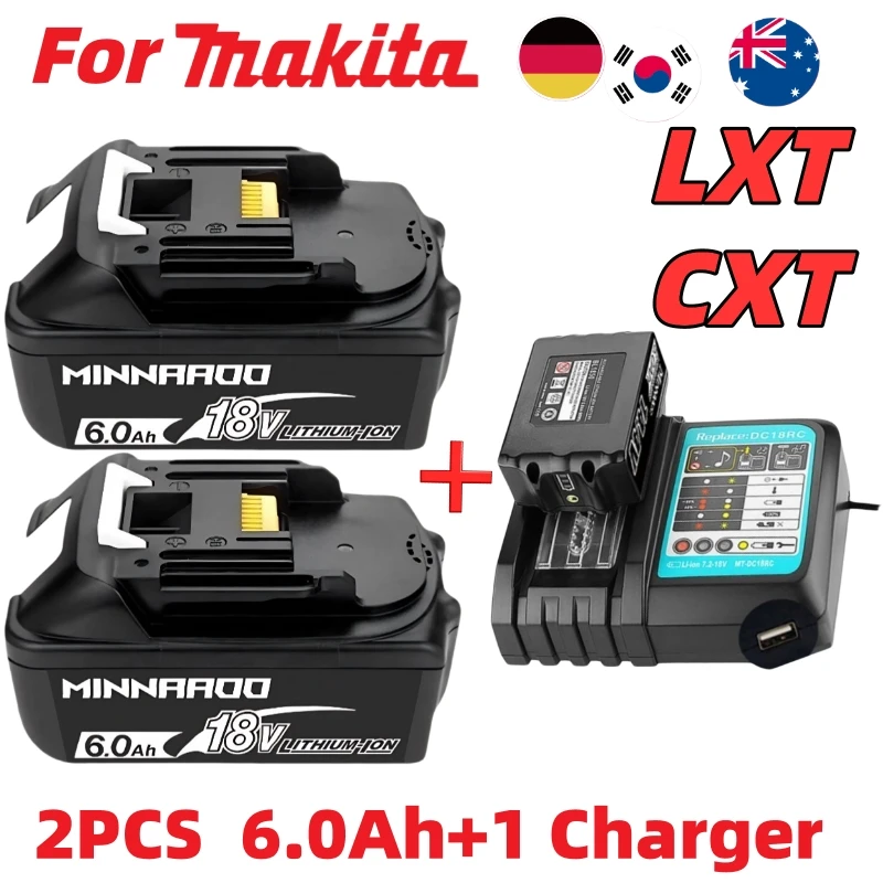 

bl1850 Original 18v For makita Li-Ion Battery 5Ah/6Ah For Makita LXT BL1830 BL1815 BL1860 BL1840 BL1860 TW251D TD251DZ