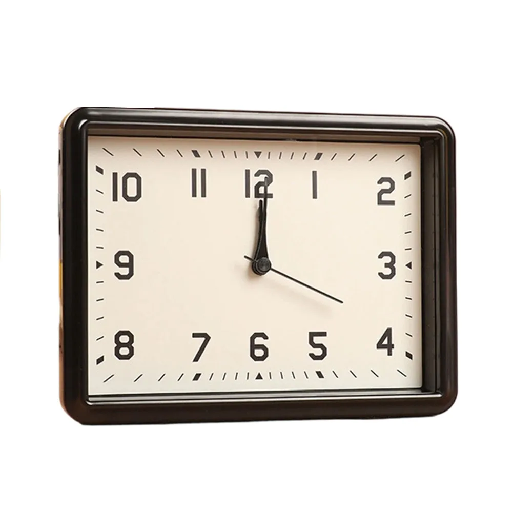 Childrens Alarm Clock with Rectangular Form Factor Silent Quartz Movement and Clean Number Layout for Quick Time Reading