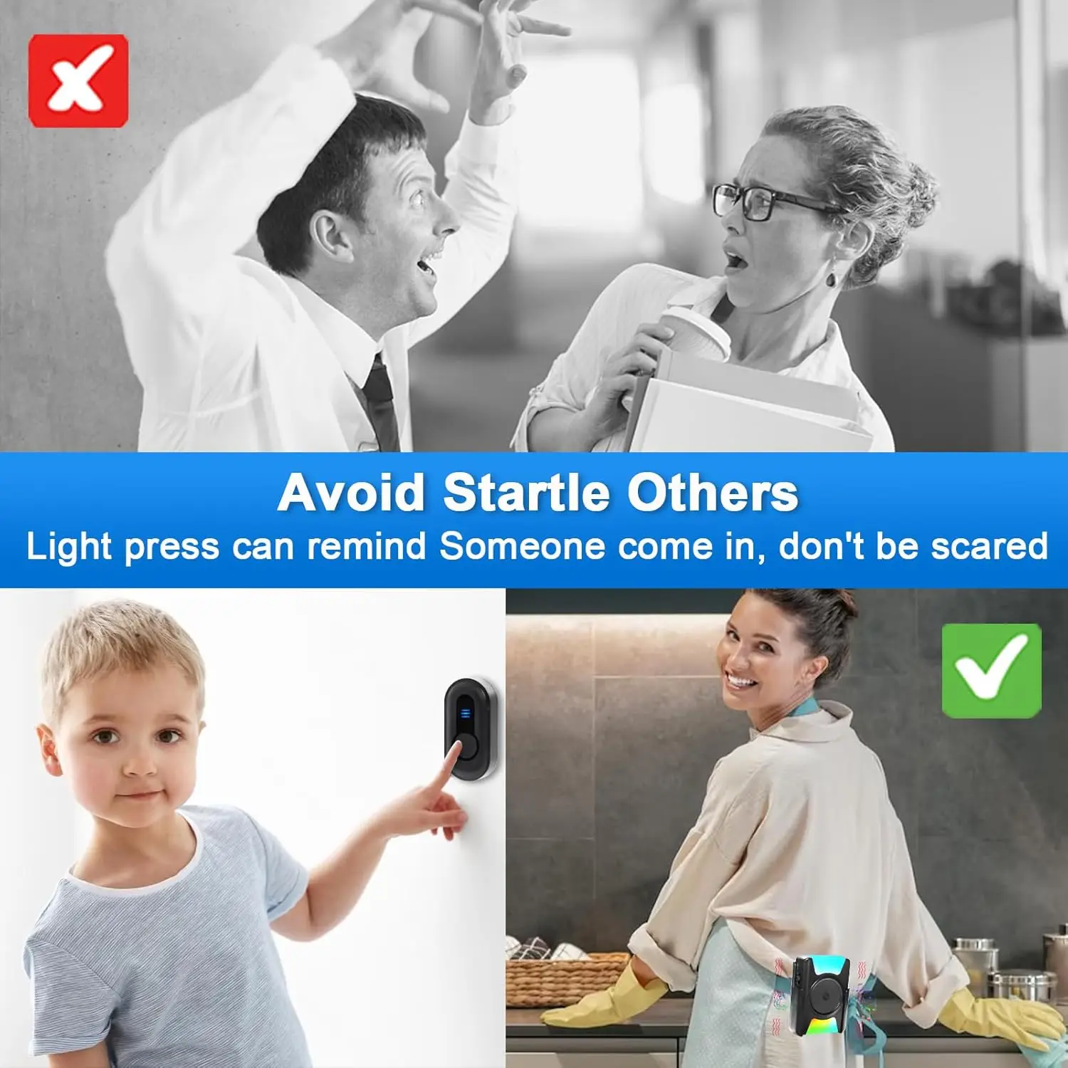 Calling System Pagers Wireless Battery Operated Vibrating Flashing Elderly Care Equipment for Hearing Impaired