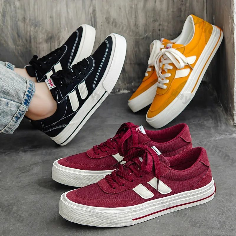 Męskie płócienne buty letnie oddychające modne szyte krzyżowe wiązane vintage codzienne wygodne antypoślizgowe wulkanizowane buty outdoorowe