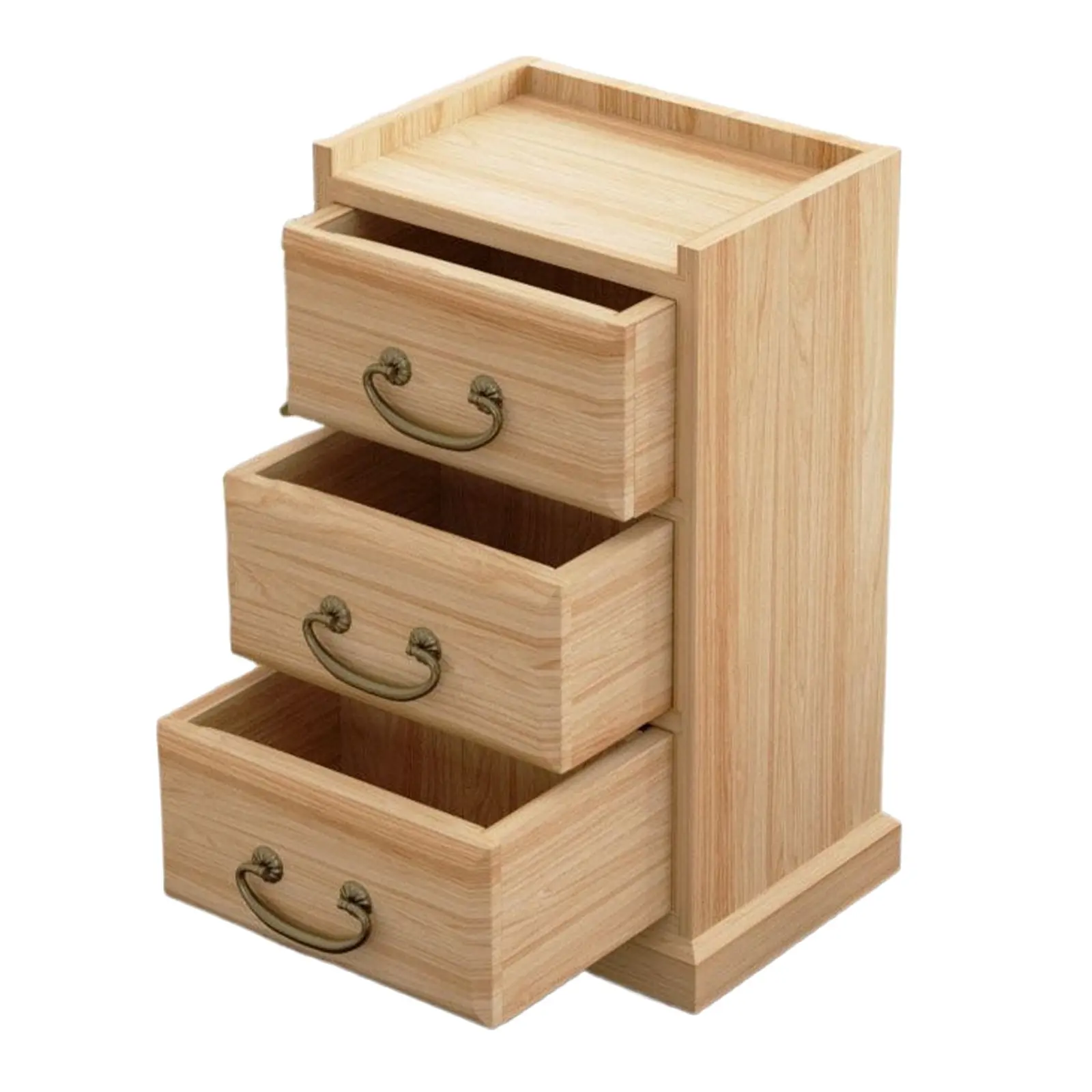 Wood Desktop Drawer Organizer Stackable Tabletop Storage Cabinet for Office Supplies Skincare Makeup Brushes Jewelry Stationery