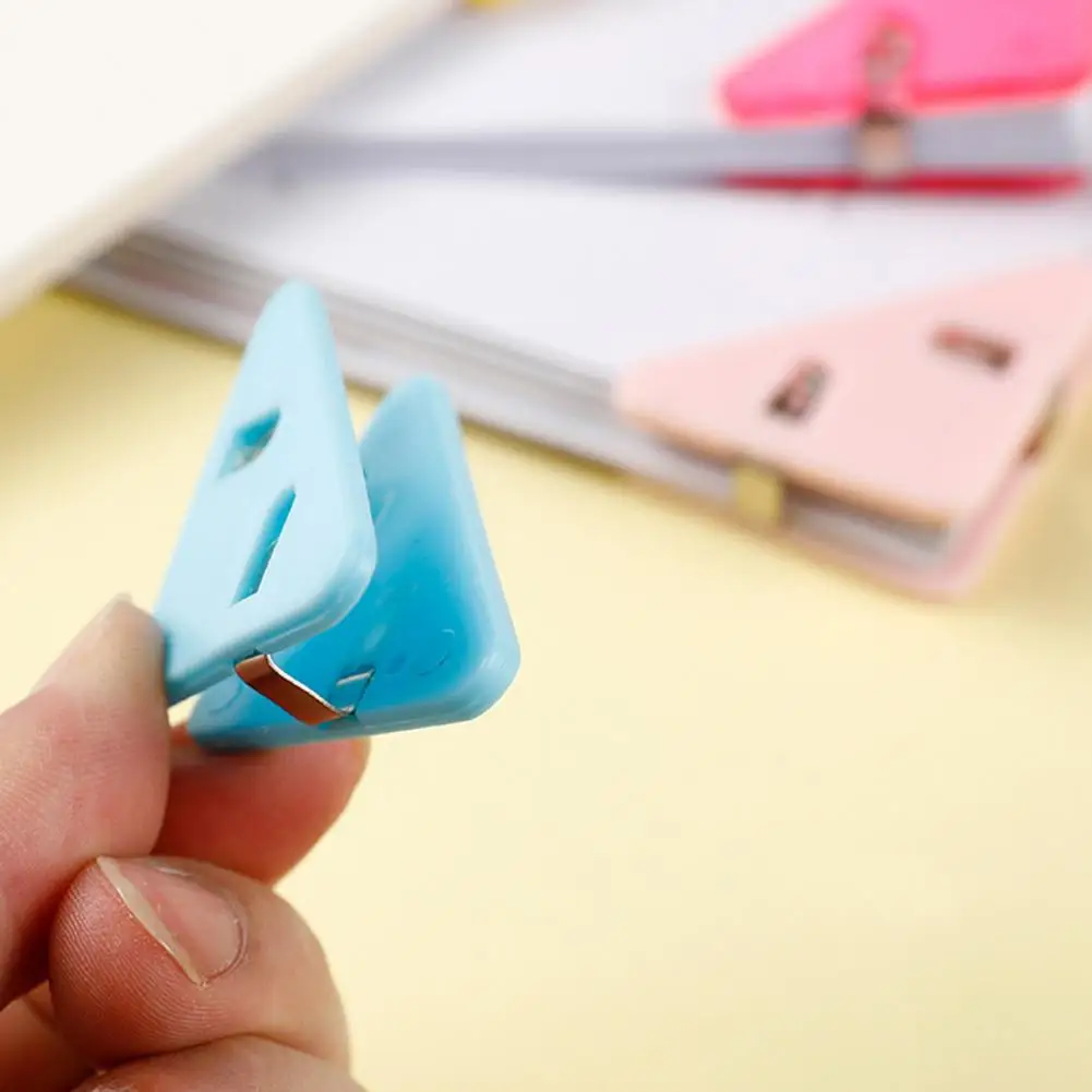 Triangle Clips Firm Binder Clips Widely Used Binding  Convenient Triangle Page Holder Index Clamps Corner Clips
