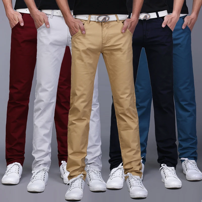 Calça casual clássica de negócios masculina, solta e versátil, perna reta elástica, calça de trabalho de cor sólida formal, na moda, tamanho 28-38